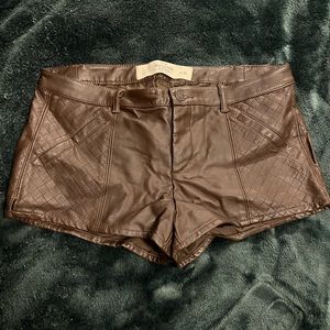 Abercrombie & Fitch faux leather shorts. Size 2